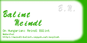 balint meindl business card